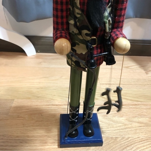 Nutcracker Bow Hunter Antlers Trapper Hat Christmas Decor NEW - Picture 6 of 7